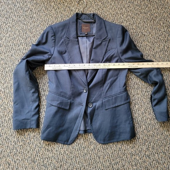 Vintage 90s The Limited Collection Navy Blue Tailored  Suit Jacket Size 6 - Picture 14 of 15